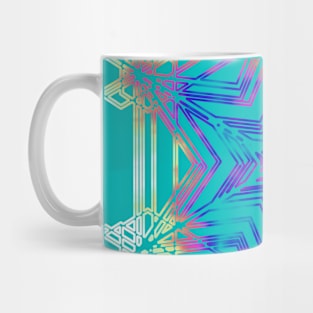 Snowflake on Teal Mug